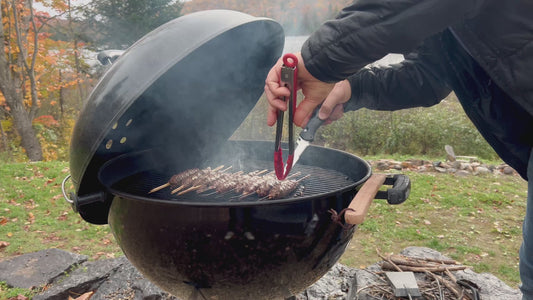 Close-Up of BBQ Grill in 4K